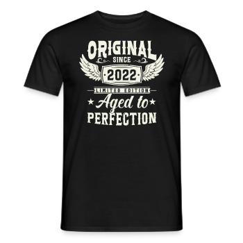 One-Year 2022: Special Gift - Men's T-Shirt - black - Front - AI Model Male 178 light (178cm)
