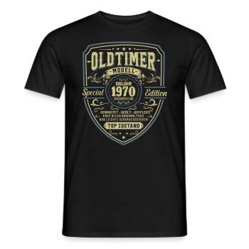 Vintage 1970 - Zeitloses Geschenk - Männer T-Shirt - Schwarz - Vorne - AI Model Male 178 light (178cm)