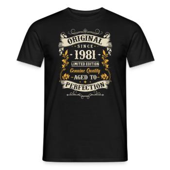 Retro Gift 42nd Birthday - Men's T-Shirt - black - Front - AI Model Male 178 light (178cm)