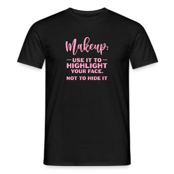 Beautician Cosmetics Makeup Gift - Men's T-Shirt - black - Front - AI Model Male 178 light (178cm)