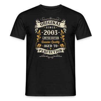 Vintage 2003 - 20 Jahre Geschenk - Männer T-Shirt - Schwarz - Vorne - AI Model Male 178 light (178cm)
