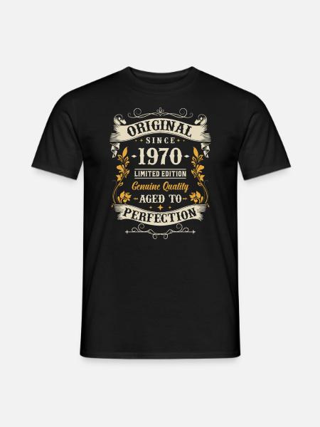 Nostalgic 53rd birthday present 1970 - Men's T-Shirt - black
