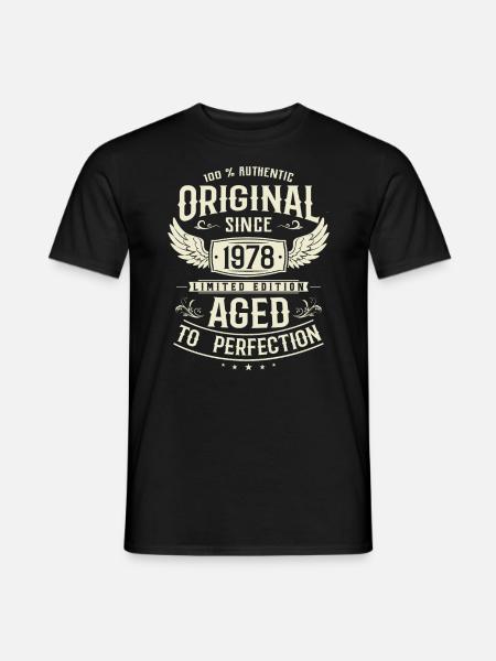 Retro 45th Birthday Present 1978 - Men's T-Shirt - black