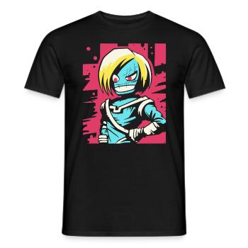 General Zombie Rebellin Anime - Männer T-Shirt - Schwarz - Vorne - AI Model Male 178 light (178cm)