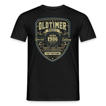 Vintage 1986 Geburtstagsüberraschung - Männer T-Shirt - Schwarz - Vorne - AI Model Male 178 light (178cm)