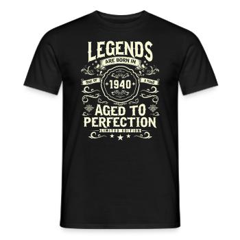 1940 83rd Birthday Decoration Gift - Men's T-Shirt - black - Front - AI Model Male 178 light (178cm)