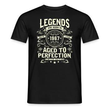Klassiker '67: Vintage 56. Geburtstag - Männer T-Shirt - Schwarz - Vorne - AI Model Male 178 light (178cm)