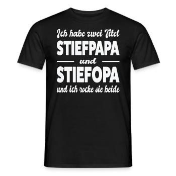 Stiefpapa Stiefopa Bonus Papa Geschenk - Männer T-Shirt - Schwarz - Vorne - AI Model Male 178 light (178cm)