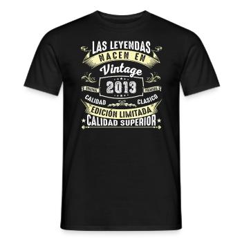 Recuerdo Vintage 10º Cumpleaños 2013 - Männer T-Shirt - Schwarz - Vorne - AI Model Male 178 light (178cm)
