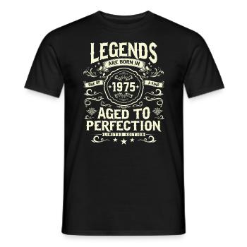 Vintage 1975 Cadeau d’anniversaire - T-shirt homme - noir - Devant - AI Model Male 178 light (178cm)