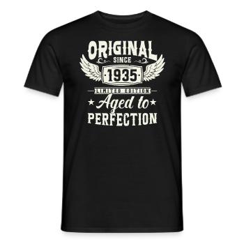 Vintage 1935 Birthday Surprise - Men's T-Shirt - black - Front - AI Model Male 178 light (178cm)