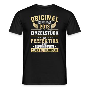 Einzigartiges Geschenk: Jahrgang 2013 - 10 Jahre - Männer T-Shirt - Schwarz - Vorne - AI Model Male 178 light (178cm)