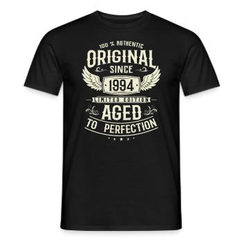 Vintage 1994 Birthday Surprise - Men's T-Shirt - black - Front - AI Model Male 178 light (178cm)
