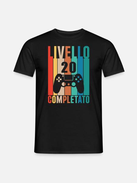 Level 20: Retro Birthday - Men's T-Shirt - black