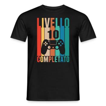 10 ans : niveau terminé - T-shirt homme - noir - Devant - AI Model Male 178 light (178cm)