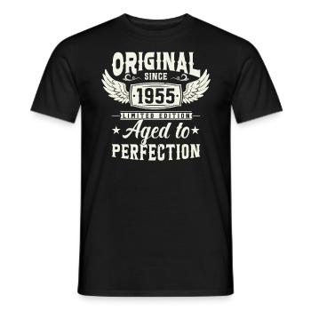 Vintage Vintage 1955 Gift - Men's T-Shirt - black - Front - AI Model Male 178 light (178cm)
