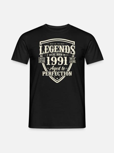 Legendäres Geburtsjahr 1991 - Männer T-Shirt - Schwarz