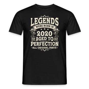Legendäre 2020 Geburtstags-Geschenkidee - Männer T-Shirt - Schwarz - Vorne - AI Model Male 178 light (178cm)