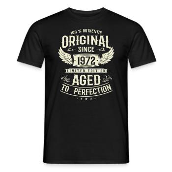 Authentisches Vintage Geschenk - Männer T-Shirt - Schwarz - Vorne - AI Model Male 178 light (178cm)