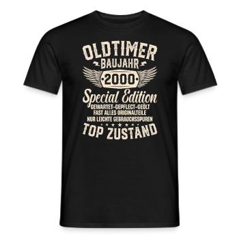 Retro Geburtstagsgeschenk '00 Oldie - Männer T-Shirt - Schwarz - Vorne - AI Model Male 178 light (178cm)
