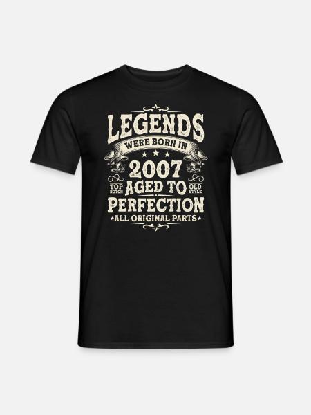 Legendary year of birth 2007 - Men's T-Shirt - black