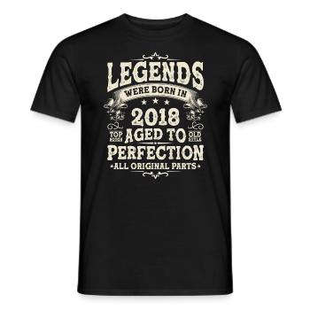 Legendäre Geburtstagsjahrgang 2018 - Männer T-Shirt - Schwarz - Vorne - AI Model Male 178 light (178cm)