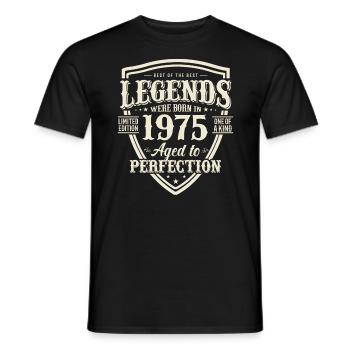 Legendary year of birth 1975 - Men's T-Shirt - black - Front - AI Model Male 178 light (178cm)