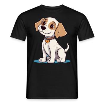 Niedliches Hundedesign für Hundebesitzer - Männer T-Shirt - Schwarz - Vorne - AI Model Male 178 light (178cm)