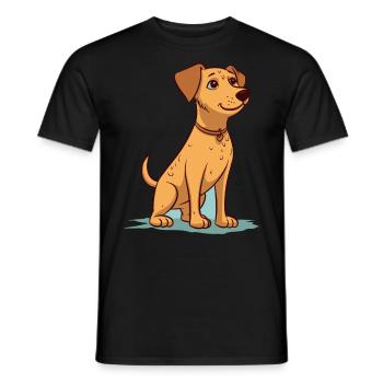 Cute dog design for dog owners - Men's T-Shirt - black - Front - AI Model Male 178 light (178cm)
