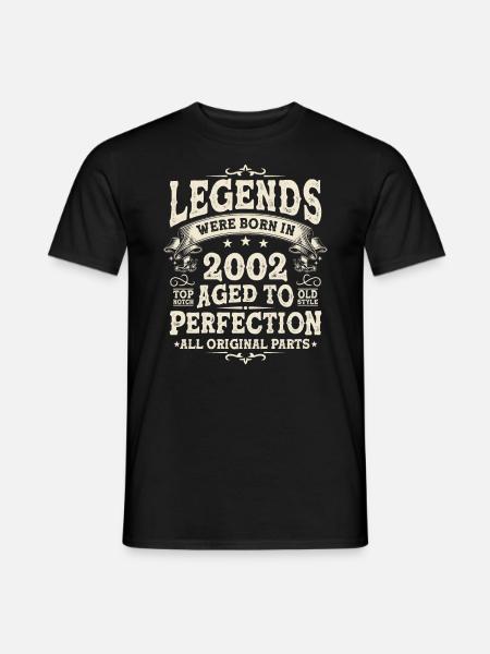 Legends born in 2002 - Men's T-Shirt - black
