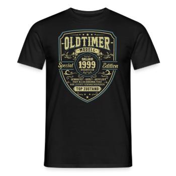 1999 Oldtimer Geburtstagsgeschenk - Männer T-Shirt - Schwarz - Vorne - AI Model Male 178 light (178cm)
