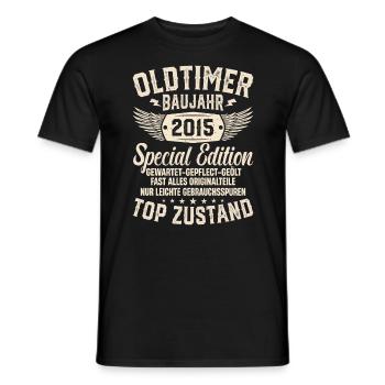 Retro Geschenkidee 2015er Oldtimer - Männer T-Shirt - Schwarz - Vorne - AI Model Male 178 light (178cm)