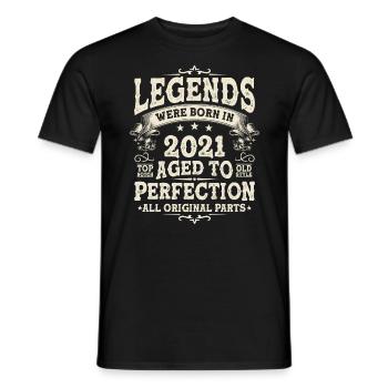 Surprise d’anniversaire légendaire 2021 - T-shirt homme - noir - Devant - AI Model Male 178 light (178cm)