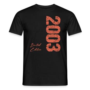 Geboren im Jahr 2003 Limited Edition Jahrgang 2003 - Männer T-Shirt - Schwarz - Vorne - AI Model Male 178 light (178cm)