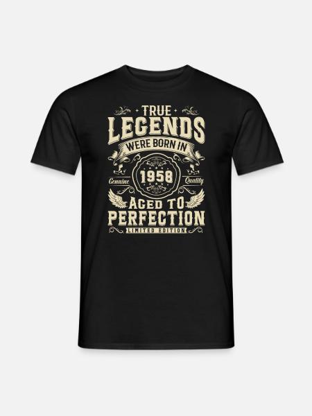 1958 Birthday Legends - Men's T-Shirt - black