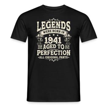 Legendary 1941 Birthday - Men's T-Shirt - black - Front - AI Model Male 178 light (178cm)