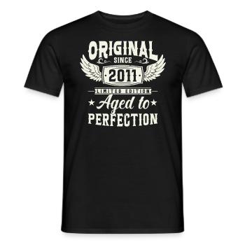 Retro Birthday Gift '11 Original - Men's T-Shirt - black - Front - AI Model Male 178 light (178cm)