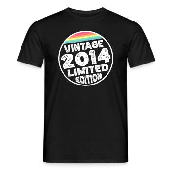 Vintage 2014 Geburtstag Geschenk Kinderparty - Männer T-Shirt - Schwarz - Vorne - AI Model Male 178 light (178cm)
