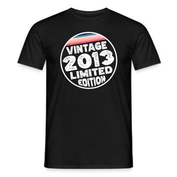 Vintage 2013 Geburtstag Geschenk Kinderparty - Männer T-Shirt - Schwarz - Vorne - AI Model Male 178 light (178cm)