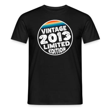 Vintage 2013 Regalo di compleanno Doccia per bambini - T-shirt uomo - nero - Fronte - AI Model Male 178 light (178cm)