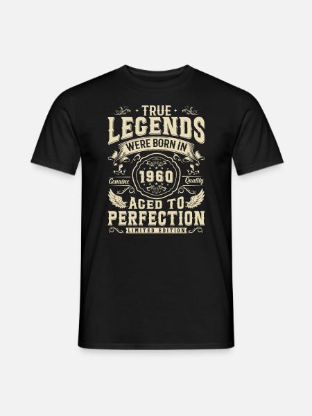 Legendary birthday present 1960 - Men's T-Shirt - black