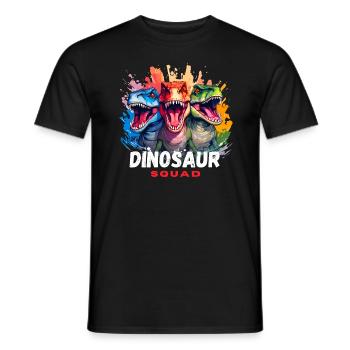 Dinosaur Squad - Männer T-Shirt - Schwarz - Vorne - AI Model Male 178 light (178cm)