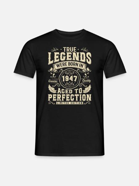 1947 Birthday Legend - Men's T-Shirt - black