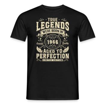 1966 Birthday Vintage Gift - Men's T-Shirt - black - Front - AI Model Male 178 light (178cm)
