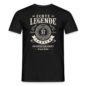 Legendär seit 37 Jahren - Männer T-Shirt - Schwarz - Vorne - AI Model Male 178 light (178cm)