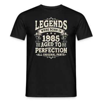 Legendärer Geburtstagsjahrgang '85 - Männer T-Shirt - Schwarz - Vorne - AI Model Male 178 light (178cm)