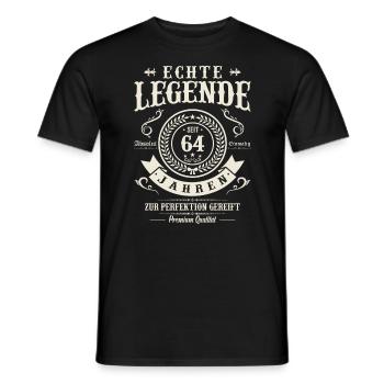 Legendäres Geburtstagsgeschenk 64 Jahren - Männer T-Shirt - Schwarz - Vorne - AI Model Male 178 light (178cm)