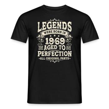 1969 Birthday Legend - Men's T-Shirt - black - Front - AI Model Male 178 light (178cm)