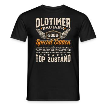 Kultiges Oldtimer-Geschenk 2006 - Männer T-Shirt - Schwarz - Vorne - AI Model Male 178 light (178cm)