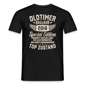 2016 Oldtimer Geschenk - Männer T-Shirt - Schwarz - Vorne - AI Model Male 178 light (178cm)